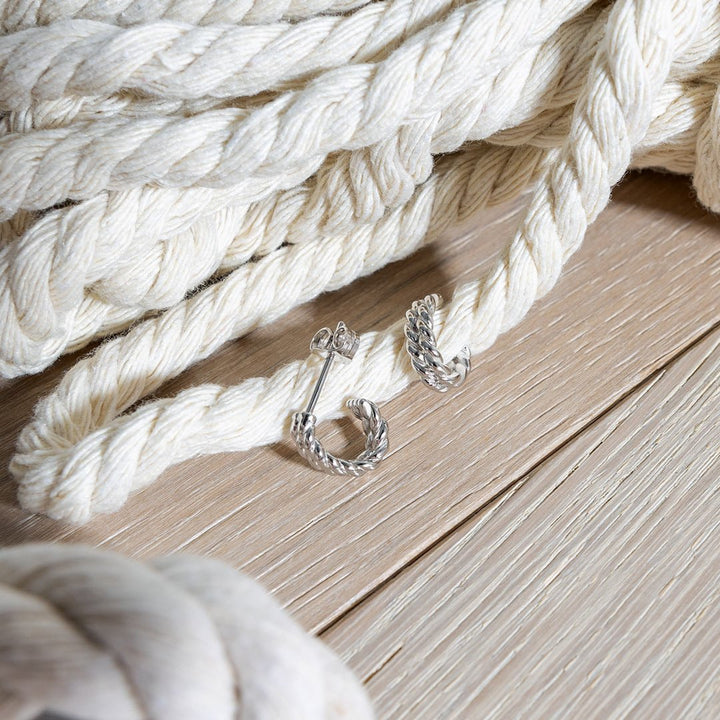 Kit Heath Silver Marina Rope Stud Hoop Earrings - MococoKit Heath41071RP5038159168451Earrings
