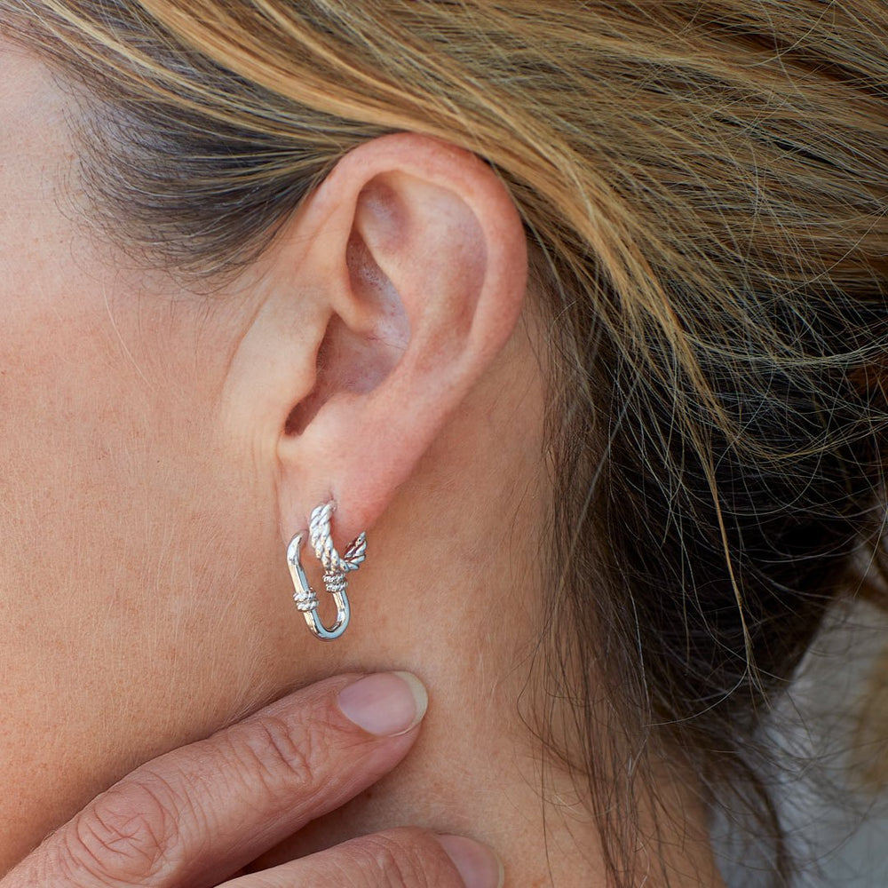 Kit Heath Silver Marina Rope Stud Hoop Earrings - MococoKit Heath41071RP5038159168451Earrings