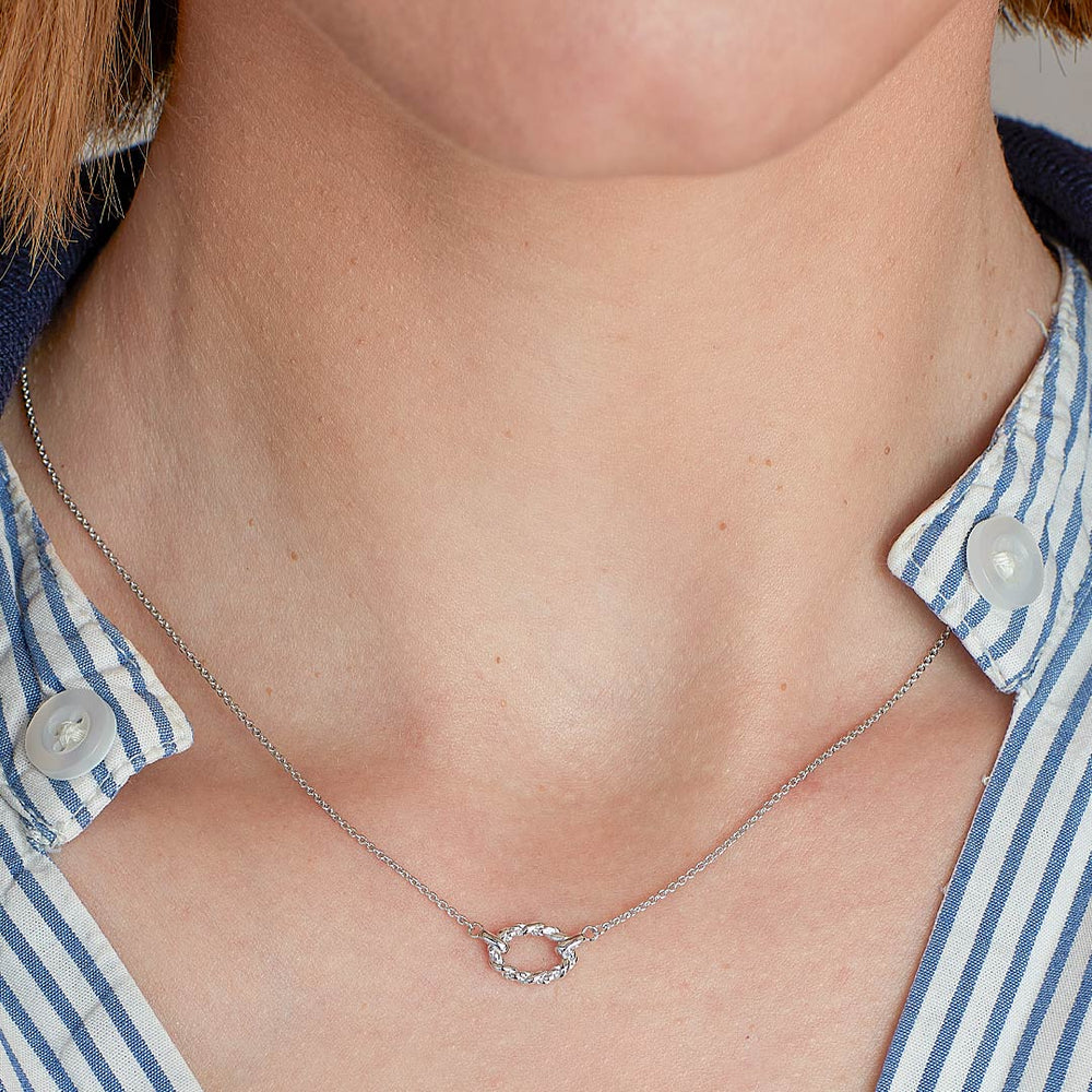 Kit Heath Silver Marina Rope Twist Oval Mini Necklet - MococoKit Heath91073RP5038159168703Necklaces