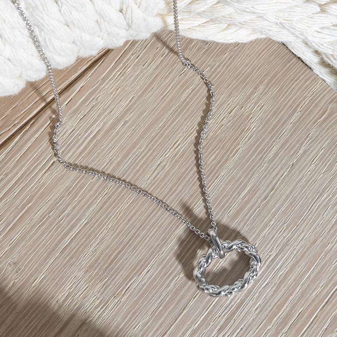 Kit Heath Silver Marina Rope Twist Oval Necklace - MococoKit Heath91074RP5038159168710Necklaces