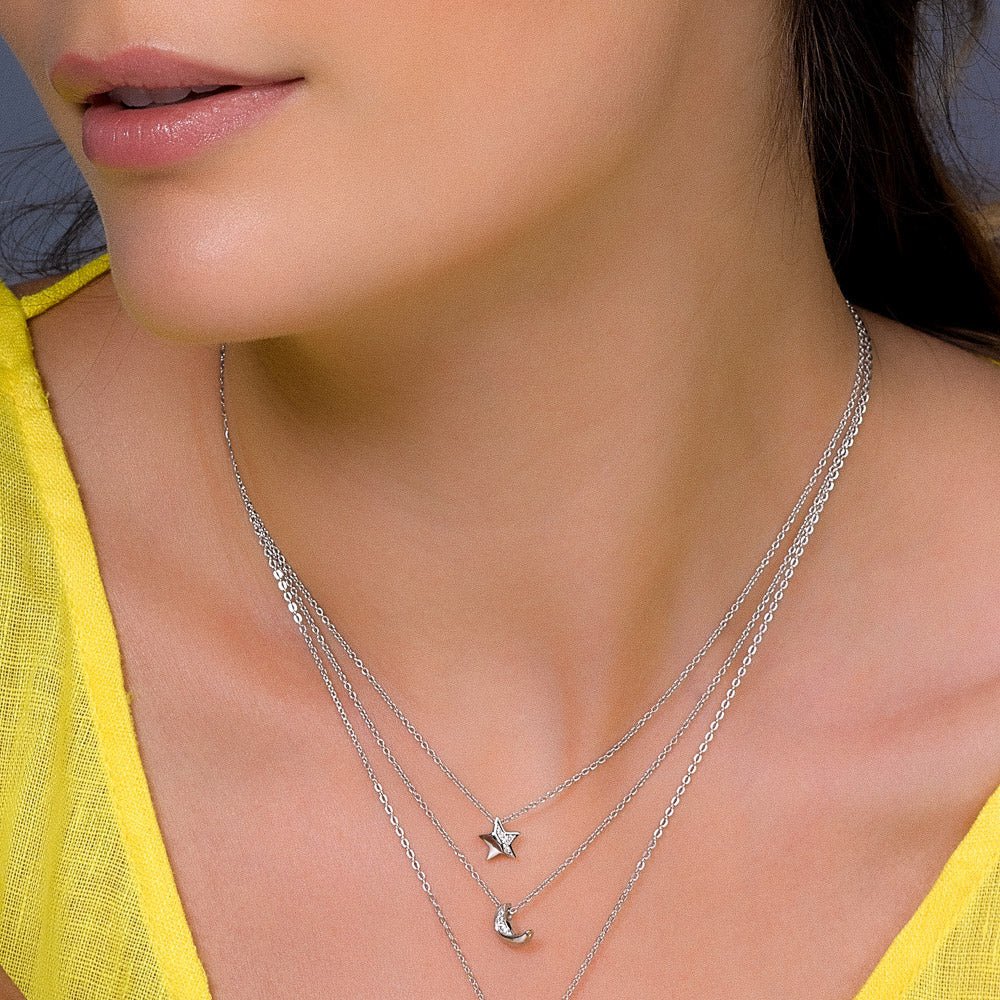 Kit Heath Silver Miniatures Starlight Pave Necklace - MococoKit Heath90034CZ5038159151576Necklaces