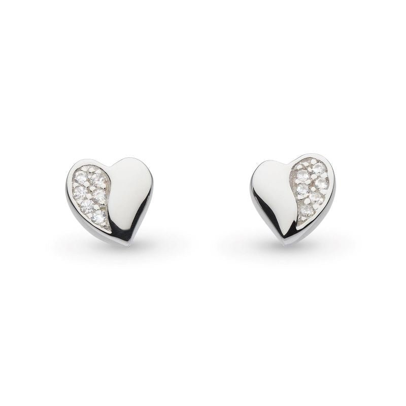 Kit Heath Silver Miniatures Sweet Heart Pave Stud Earrings - MococoKit Heath40032CZ5038159151569Earrings