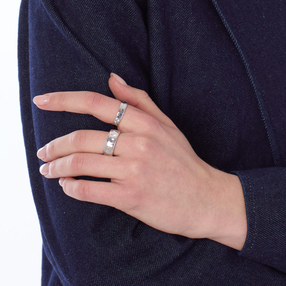 Kit Heath Silver Mirage Reflect RP 8mm Band Ring image 1