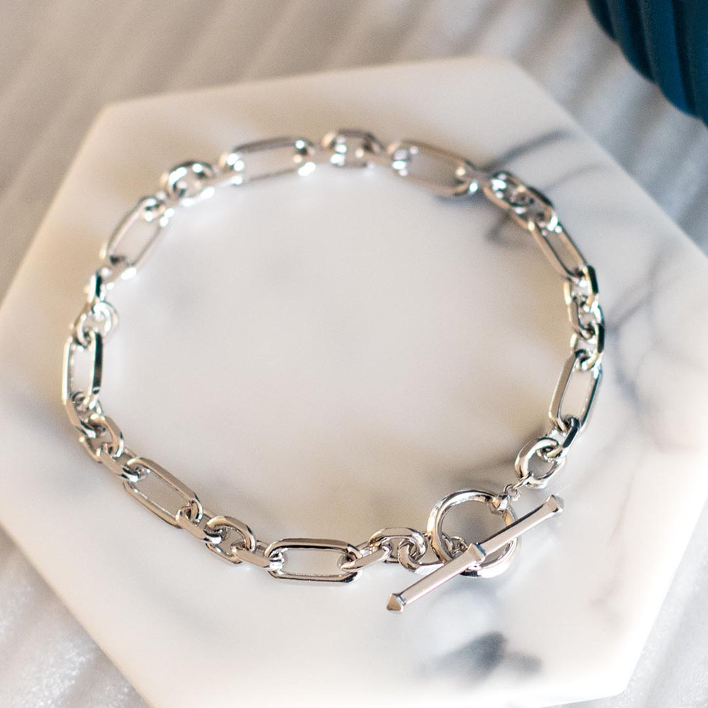 Kit Heath Silver Revival Figaro Chain T - Bar Bracelet - MococoKit Heath70437RP5038159161674Bracelets