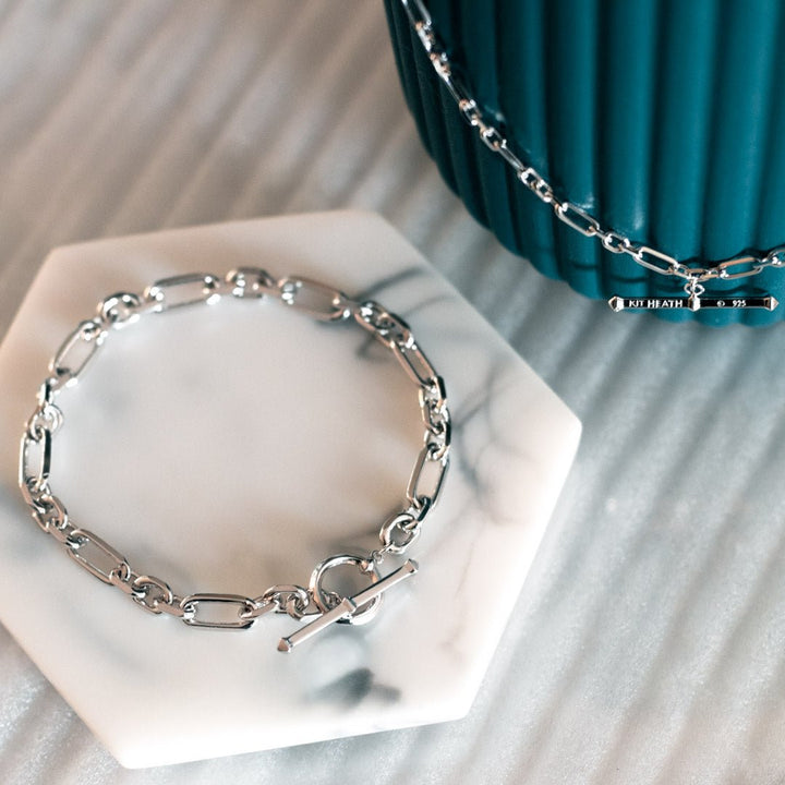 Kit Heath Silver Revival Figaro Chain T - Bar Bracelet - MococoKit Heath70437RP5038159161674Bracelets