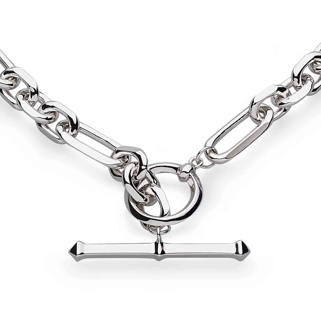 Kit Heath Silver Revival Figaro Link T - Bar Necklace - MococoKit Heath90437RP5038159161698Necklaces