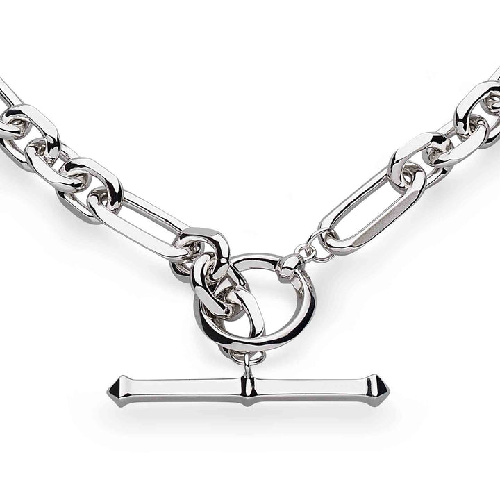 Kit Heath Silver Revival Figaro Link T - Bar Necklace - MococoKit Heath90437RP5038159161698Necklaces