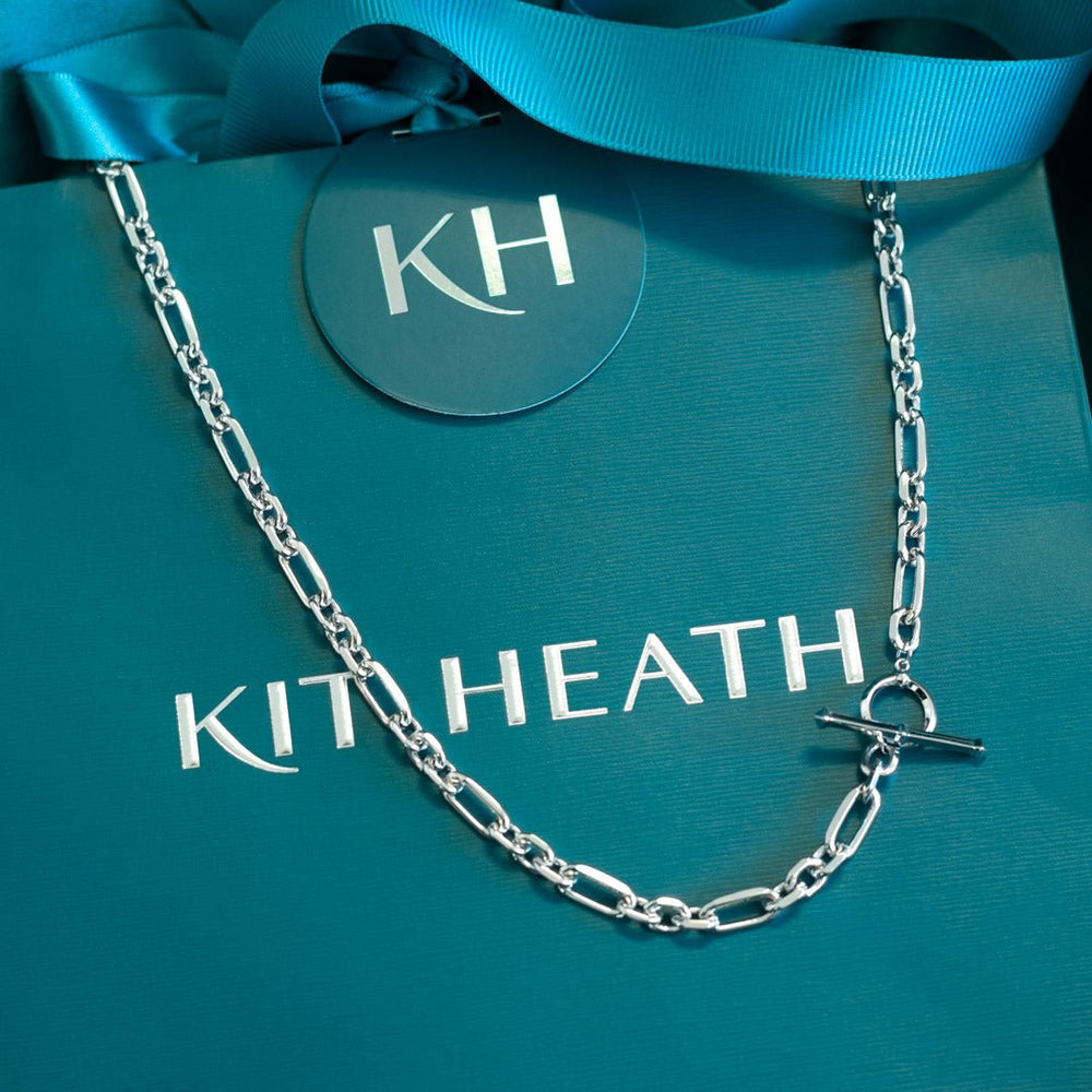 Kit Heath Silver Revival Figaro Link T - Bar Necklace - MococoKit Heath90437RP5038159161698Necklaces