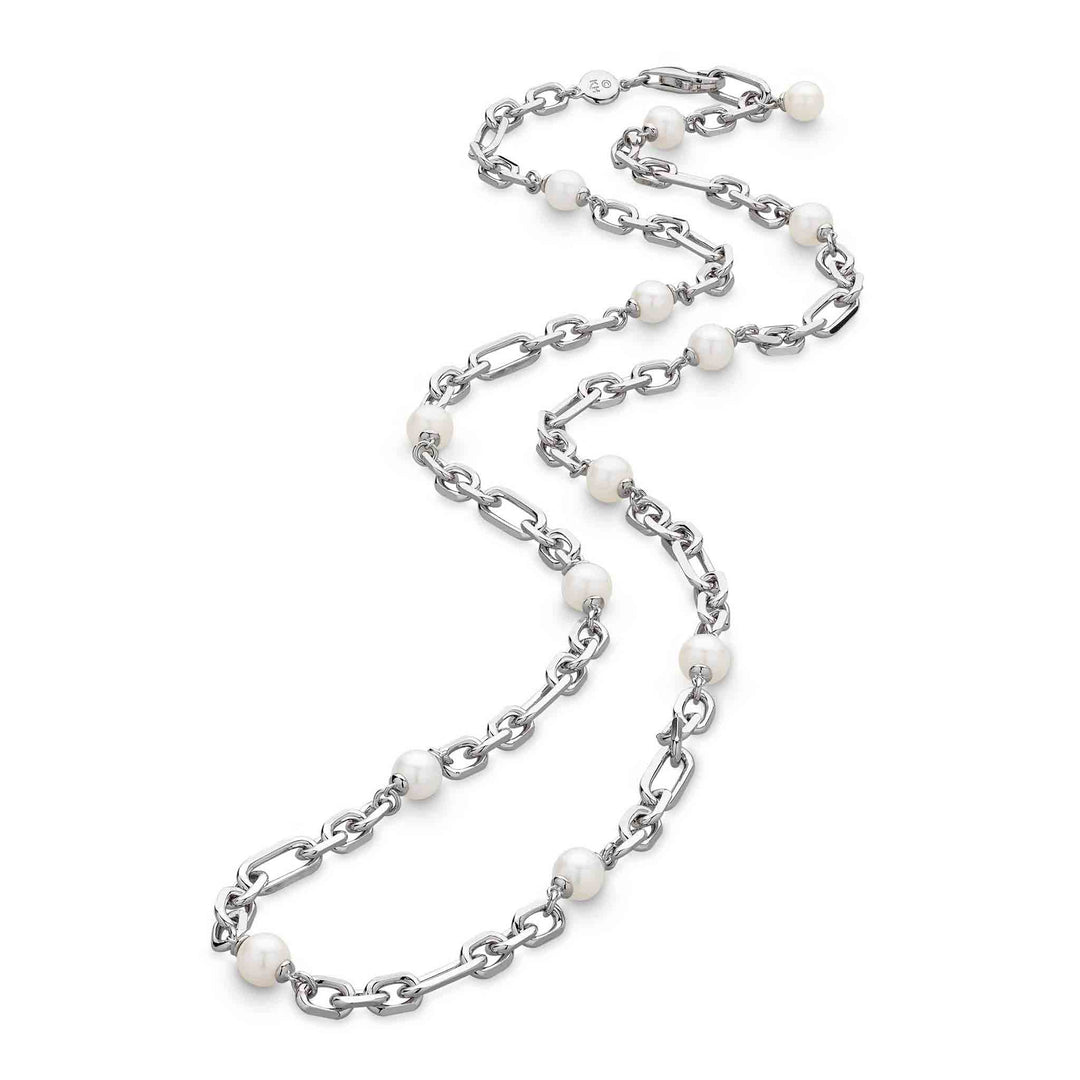 Kit Heath Silver Revival Figaro Pearl Multi Wear Necklace - MococoKit Heath90434FP5038159161643Necklaces