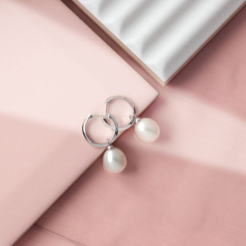 Kit Heath Silver Revival Pearl Drop Hoop Earrings - MococoKit Heath50430FP5038159161704Earrings
