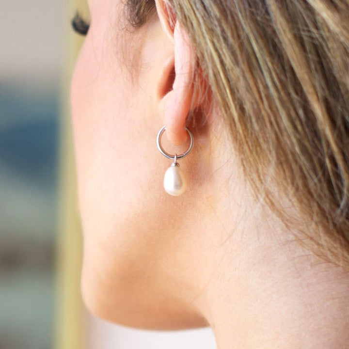 Kit Heath Silver Revival Pearl Drop Hoop Earrings - MococoKit Heath50430FP5038159161704Earrings