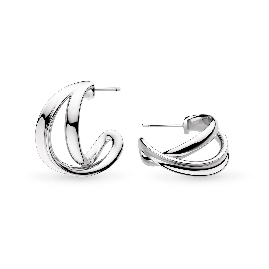 Kit Heath Silver Serenity Grande Crossover Hoop Earrings - MococoKit Heath61186RP5038159168277Earrings