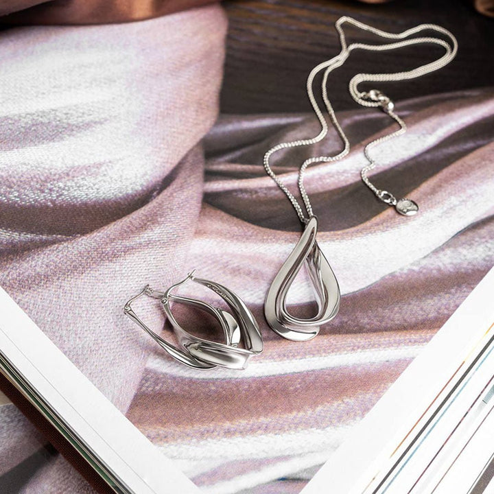 Kit Heath Silver Serenity Grande Hinged Hoop Earrings - MococoKit Heath61185RP5038159168055Earrings