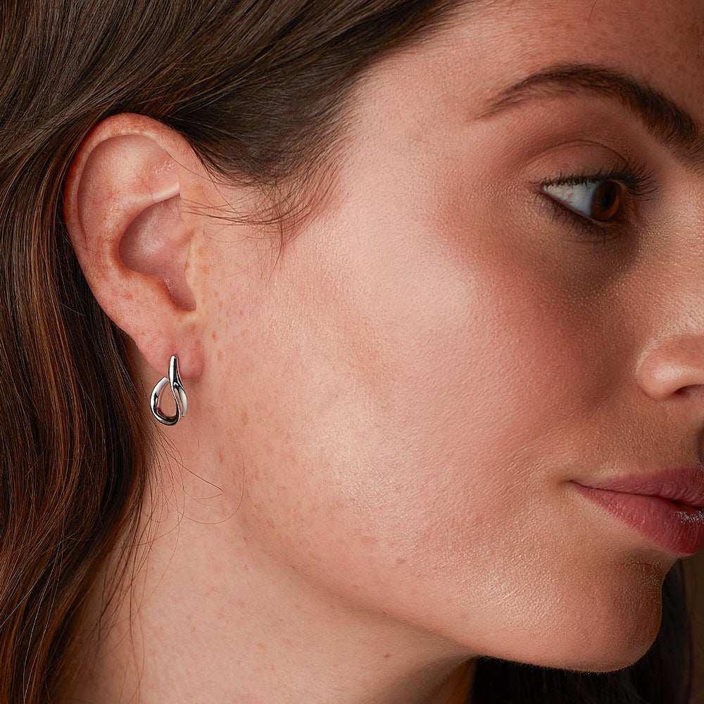 Kit Heath Silver Serenity Grande Stud Hoop Earrings - MococoKit Heath61182RP5038159168062Earrings