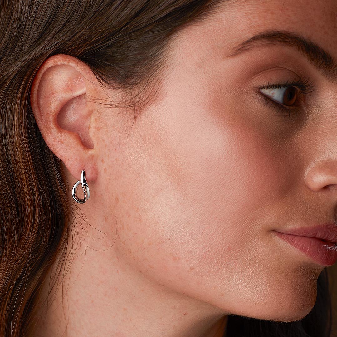 Kit Heath Silver Serenity Grande Stud Hoop Earrings - MococoKit Heath61182RP5038159168062Earrings
