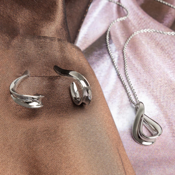 Kit Heath Silver Serenity Grande Stud Hoop Earrings - MococoKit Heath61182RP5038159168062Earrings