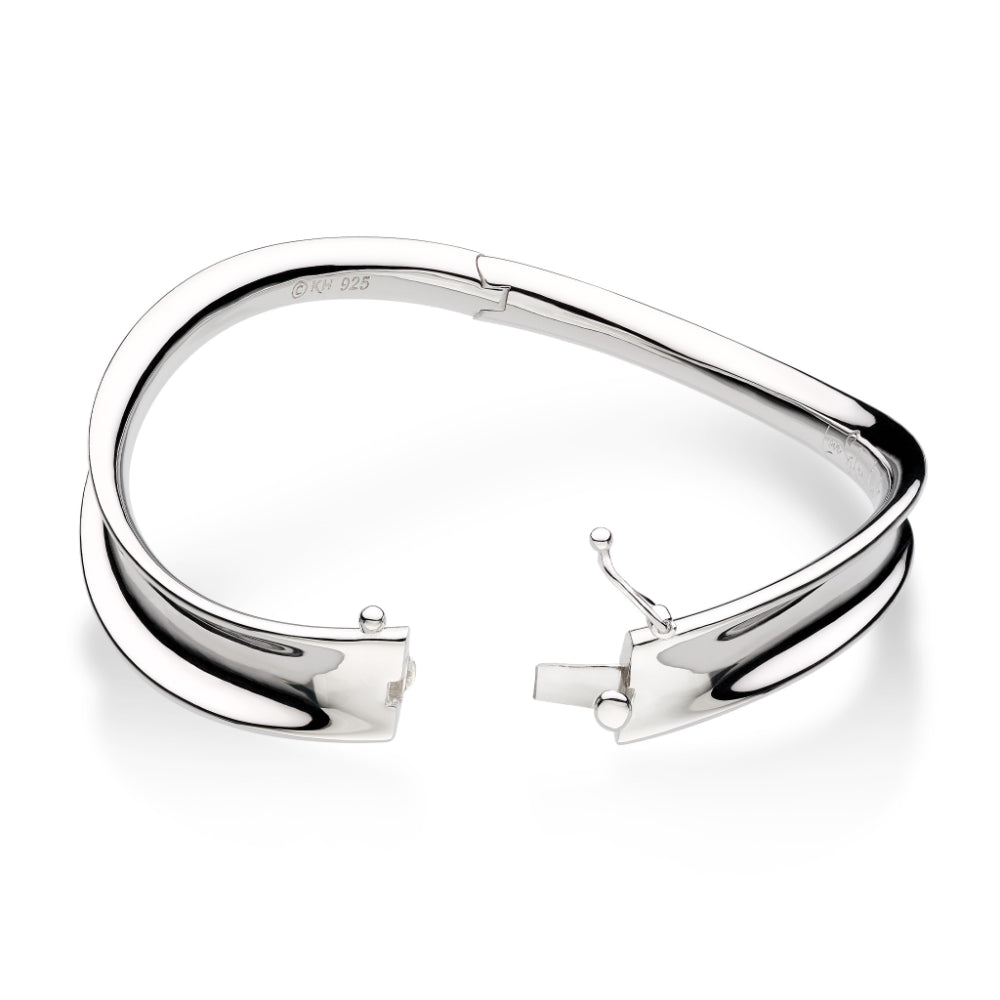 Kit Heath Silver Serenity RP M/L Hinged Bangle (H) image 1