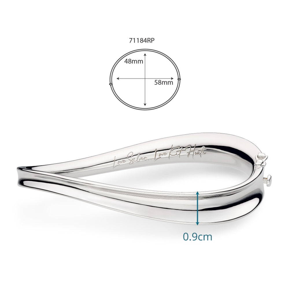 Kit Heath Silver Serenity RP M/L Hinged Bangle (H) image 4