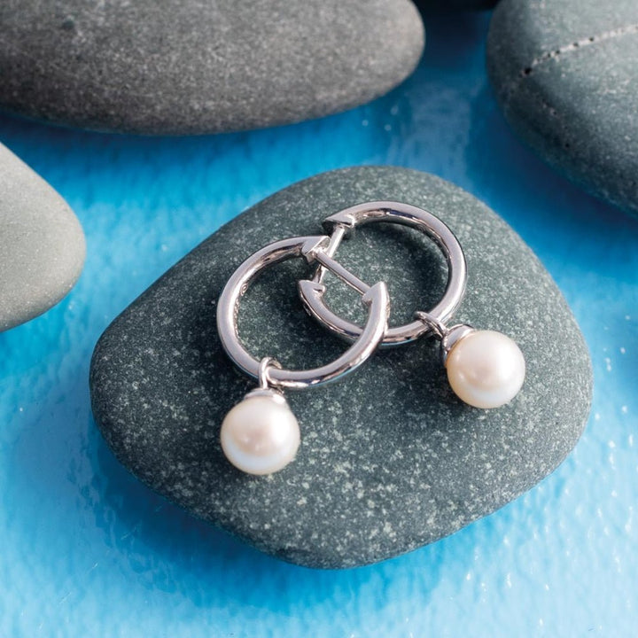 Kit Heath Silver Tumble Pearl Mini Hoop Earrings - MococoKit Heath50165FP5038159167591Earrings