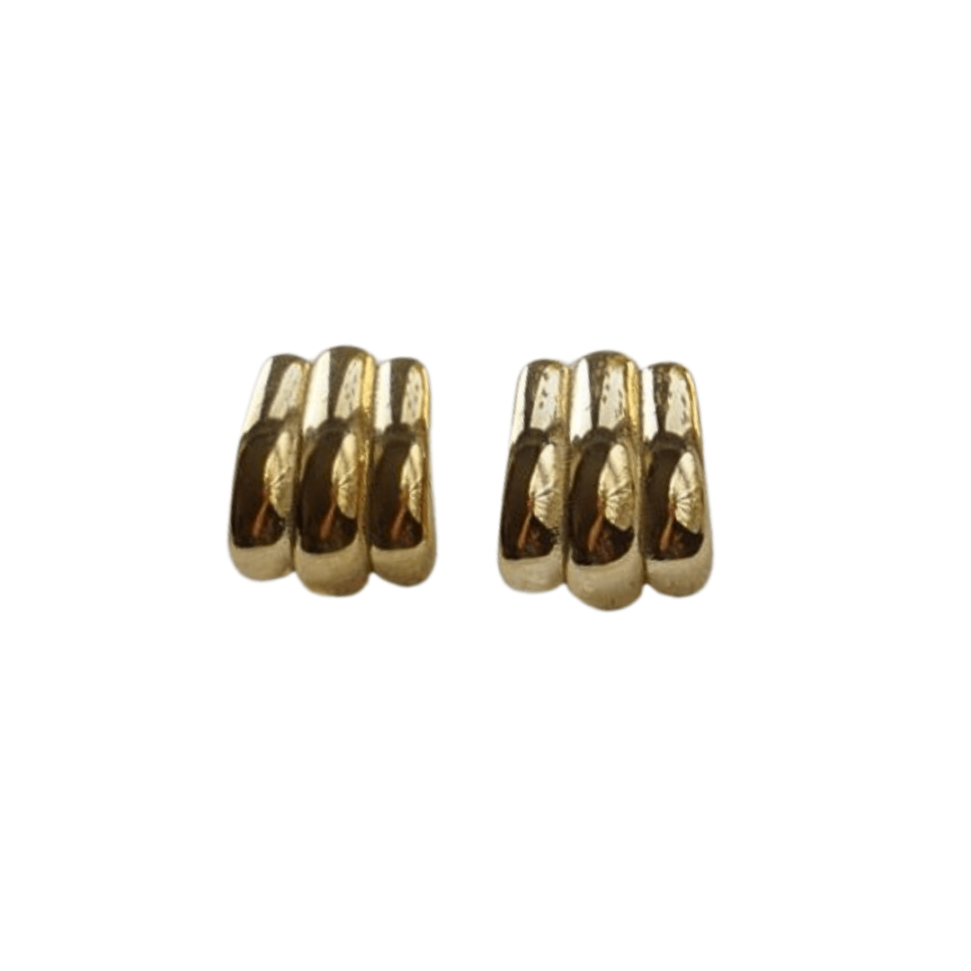 Little Grey Moon Gold Aria Stud Earrings - MococoLittle Grey Moon100637Earrings