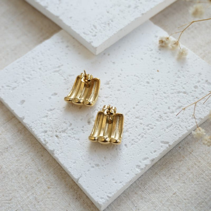Little Grey Moon Gold Aria Stud Earrings - MococoLittle Grey Moon100637Earrings