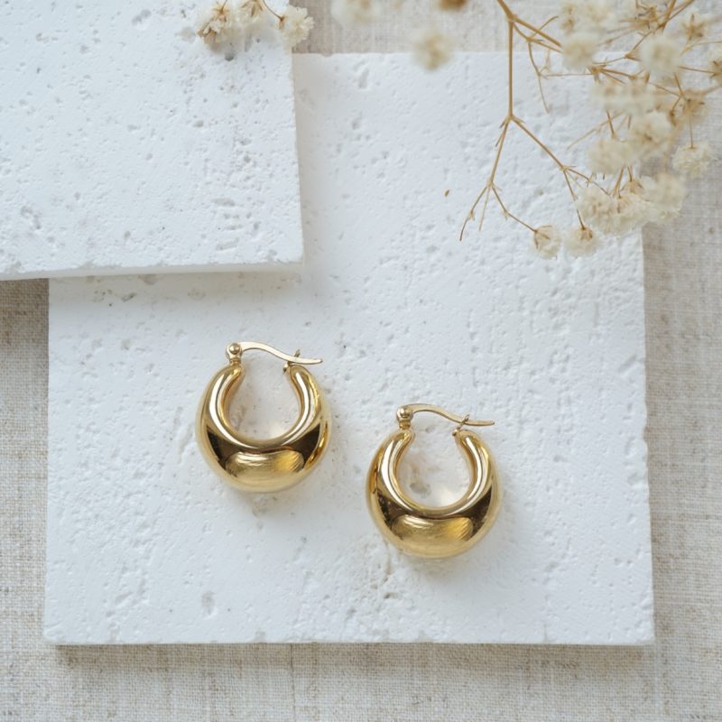 Little Grey Moon Gold Ariya Hoop Earrings - MococoLittle Grey Moon100644Earrings