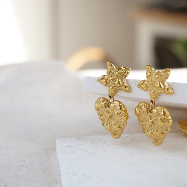 Little Grey Moon Gold Beach Drop Earrings - MococoLittle Grey Moon100602Earrings