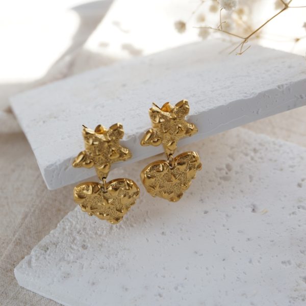 Little Grey Moon Gold Beach Drop Earrings - MococoLittle Grey Moon100602Earrings