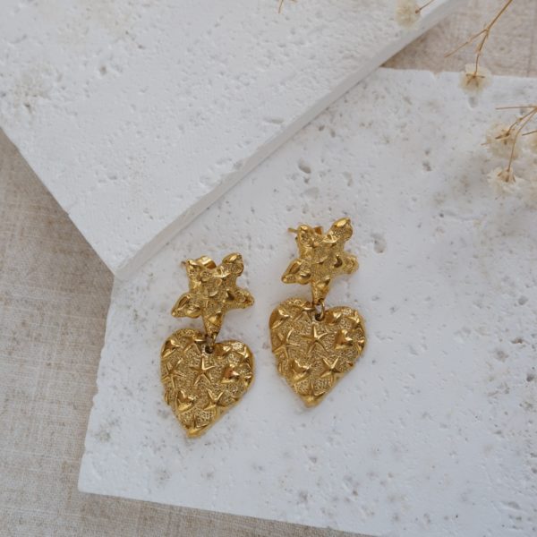 Little Grey Moon Gold Beach Drop Earrings - MococoLittle Grey Moon100602Earrings