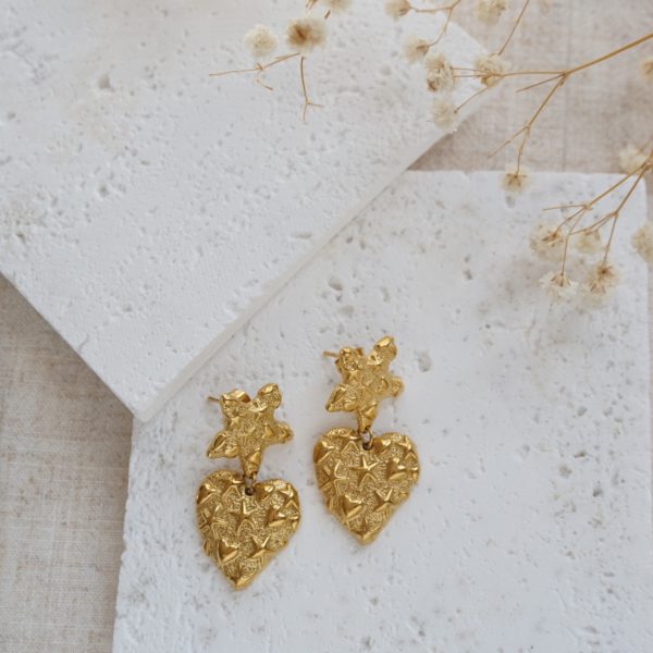 Little Grey Moon Gold Beach Drop Earrings - MococoLittle Grey Moon100602Earrings