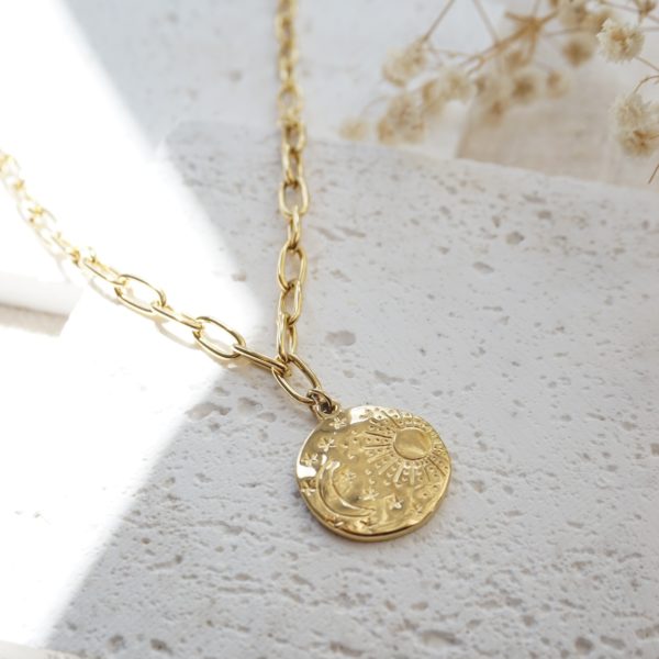 Little Grey Moon Gold Celestial Necklace - MococoLittle Grey Moon100629Necklaces