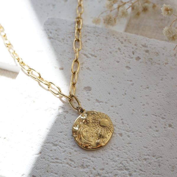 Little Grey Moon Gold Celestial Necklace - MococoLittle Grey Moon100629Necklaces