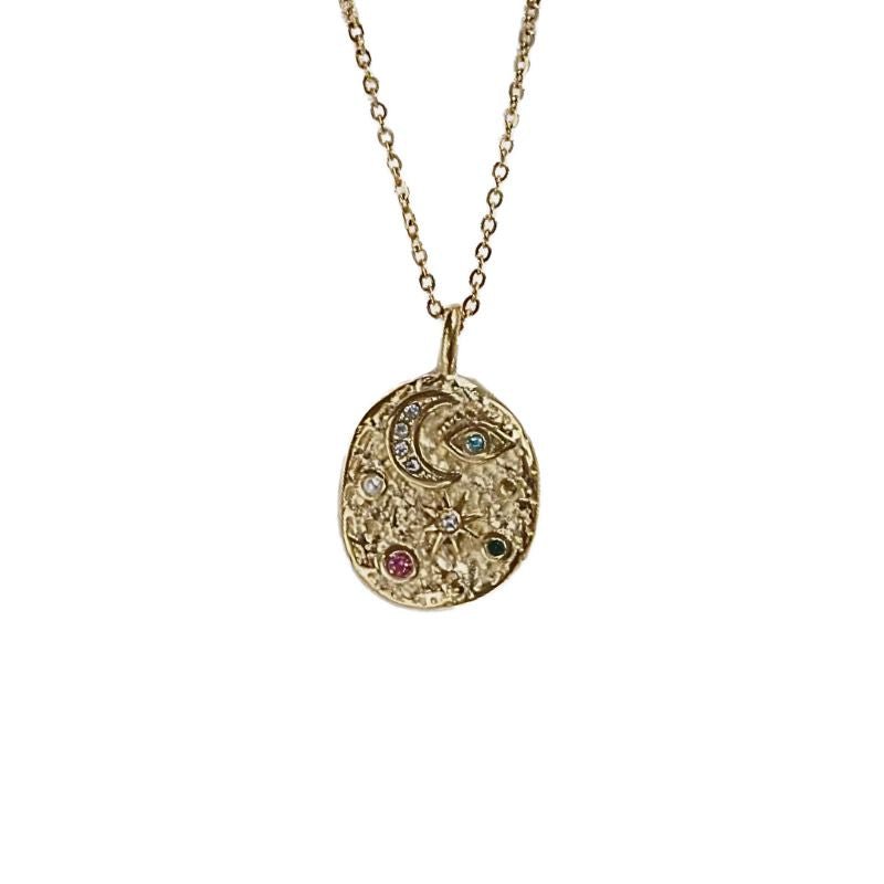 Little Grey Moon Gold Galaxy Necklace - MococoLittle Grey Moon100594Necklaces