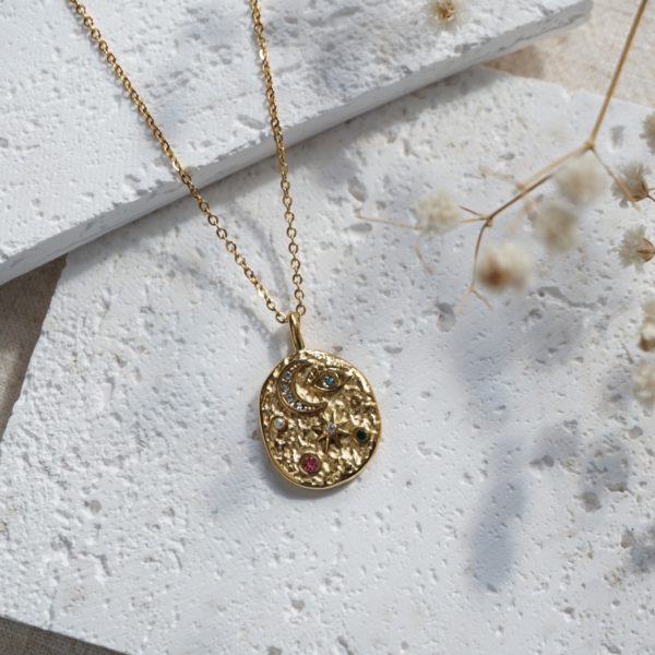 Little Grey Moon Gold Galaxy Necklace - MococoLittle Grey Moon100594Necklaces