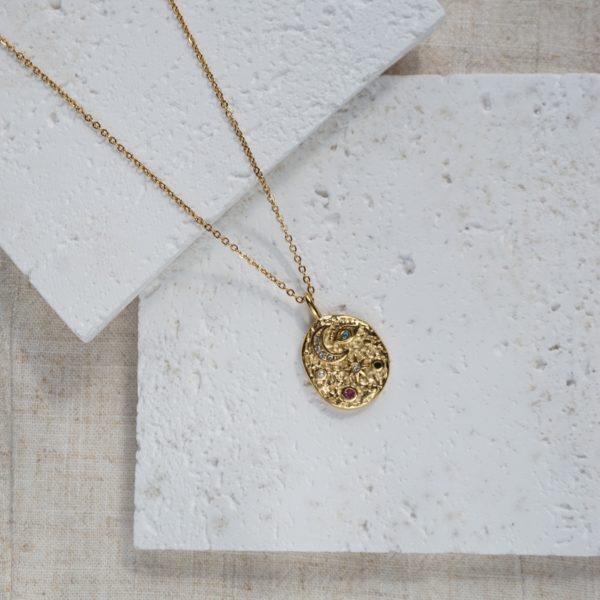 Little Grey Moon Gold Galaxy Necklace - MococoLittle Grey Moon100594Necklaces