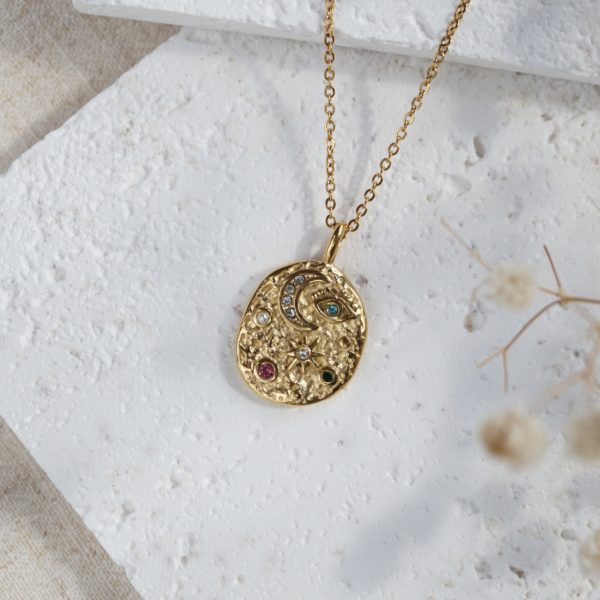 Little Grey Moon Gold Galaxy Necklace - MococoLittle Grey Moon100594Necklaces