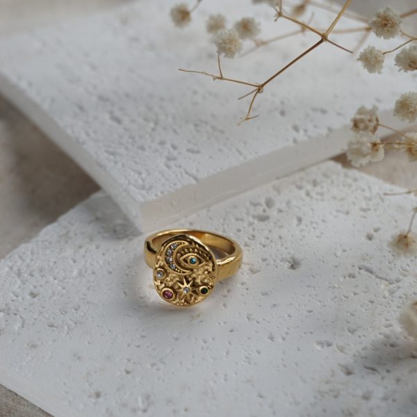 Little Grey Moon Gold Galaxy Ring - MococoLittle Grey Moon100609Rings