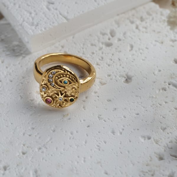 Little Grey Moon Gold Galaxy Ring - MococoLittle Grey Moon100609Rings