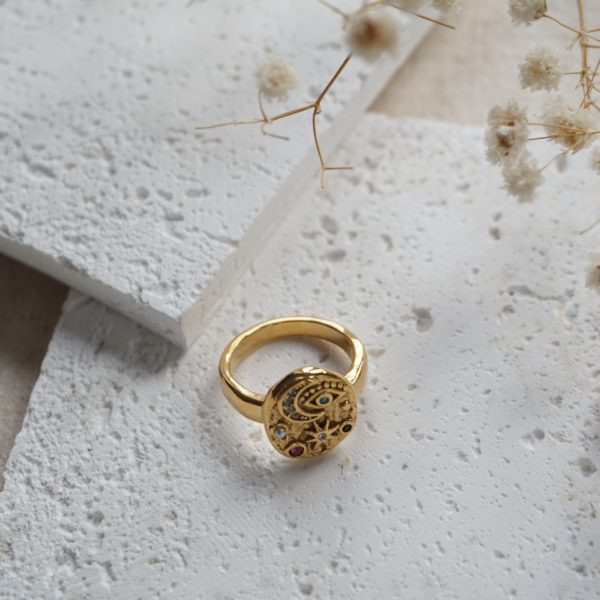 Little Grey Moon Gold Galaxy Ring - MococoLittle Grey Moon100609Rings