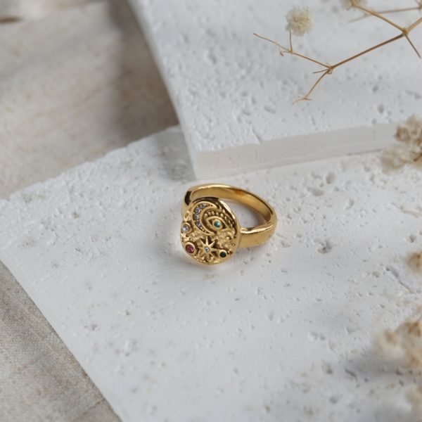 Little Grey Moon Gold Galaxy Ring - MococoLittle Grey Moon100609Rings