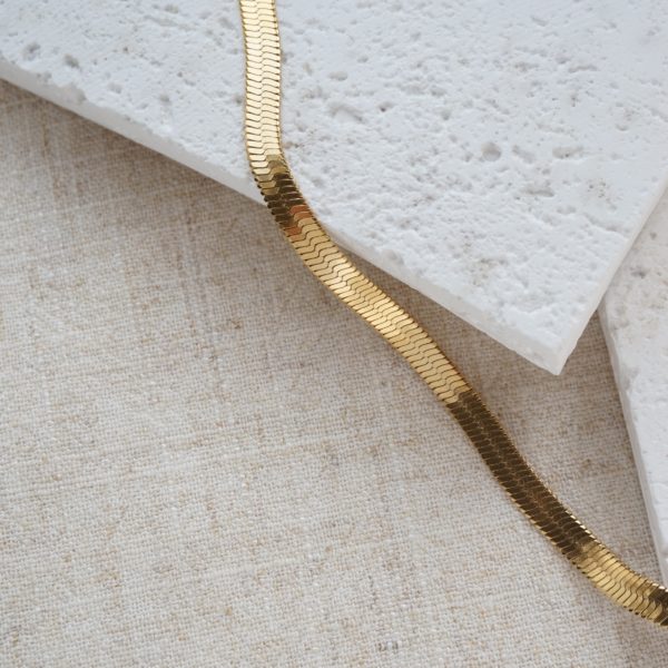 Little Grey Moon Gold Herringbone Necklace - MococoLittle Grey Moon100621Necklaces