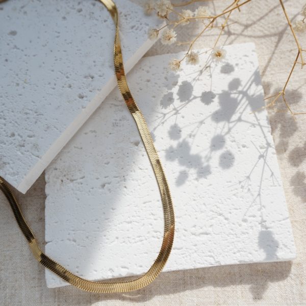 Little Grey Moon Gold Herringbone Necklace - MococoLittle Grey Moon100621Necklaces