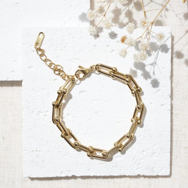Little Grey Moon Gold Link Chain Bracelet - MococoLittle Grey Moon100622Bracelets