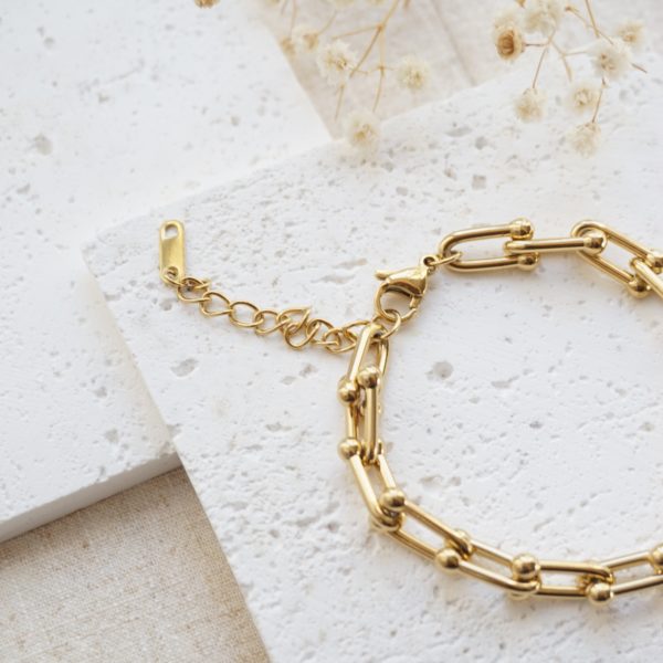 Little Grey Moon Gold Link Chain Bracelet - MococoLittle Grey Moon100622Bracelets