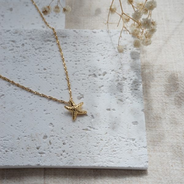 Little Grey Moon Gold Mini Starfish Necklace - MococoLittle Grey Moon100630Necklaces