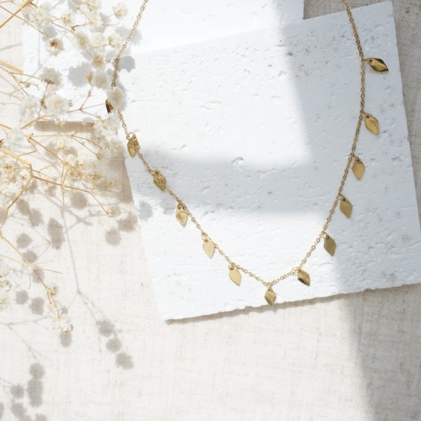 Little Grey Moon Gold Oblique Stack Necklace - MococoLittle Grey Moon100628Necklaces