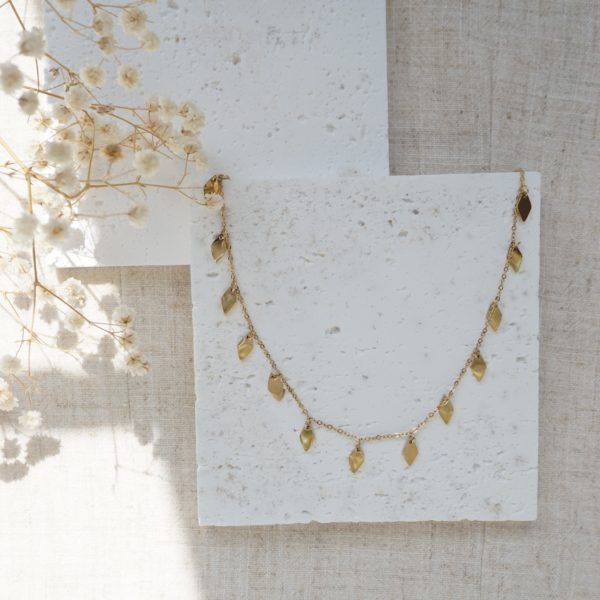 Little Grey Moon Gold Oblique Stack Necklace - MococoLittle Grey Moon100628Necklaces