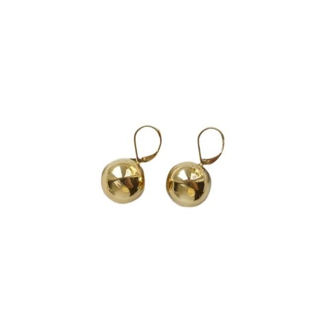 Little Grey Moon Gold Pia Sphere Hoop Earrings - MococoLittle Grey Moon100643Earrings