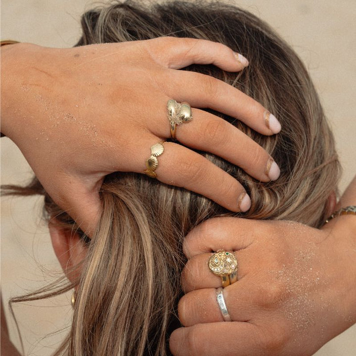 Little Grey Moon Gold Scallop Ring - MococoLittle Grey Moon100608Rings