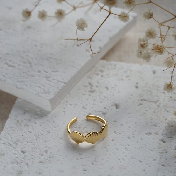Little Grey Moon Gold Scallop Ring - MococoLittle Grey Moon100608Rings